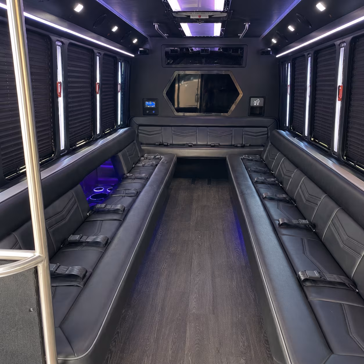 nampa 18 passenger party bus interior