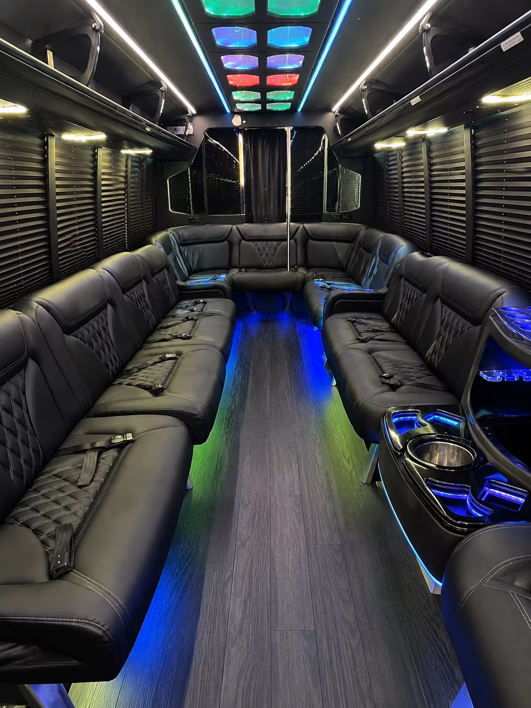 nampa 20 passenger party bus interior