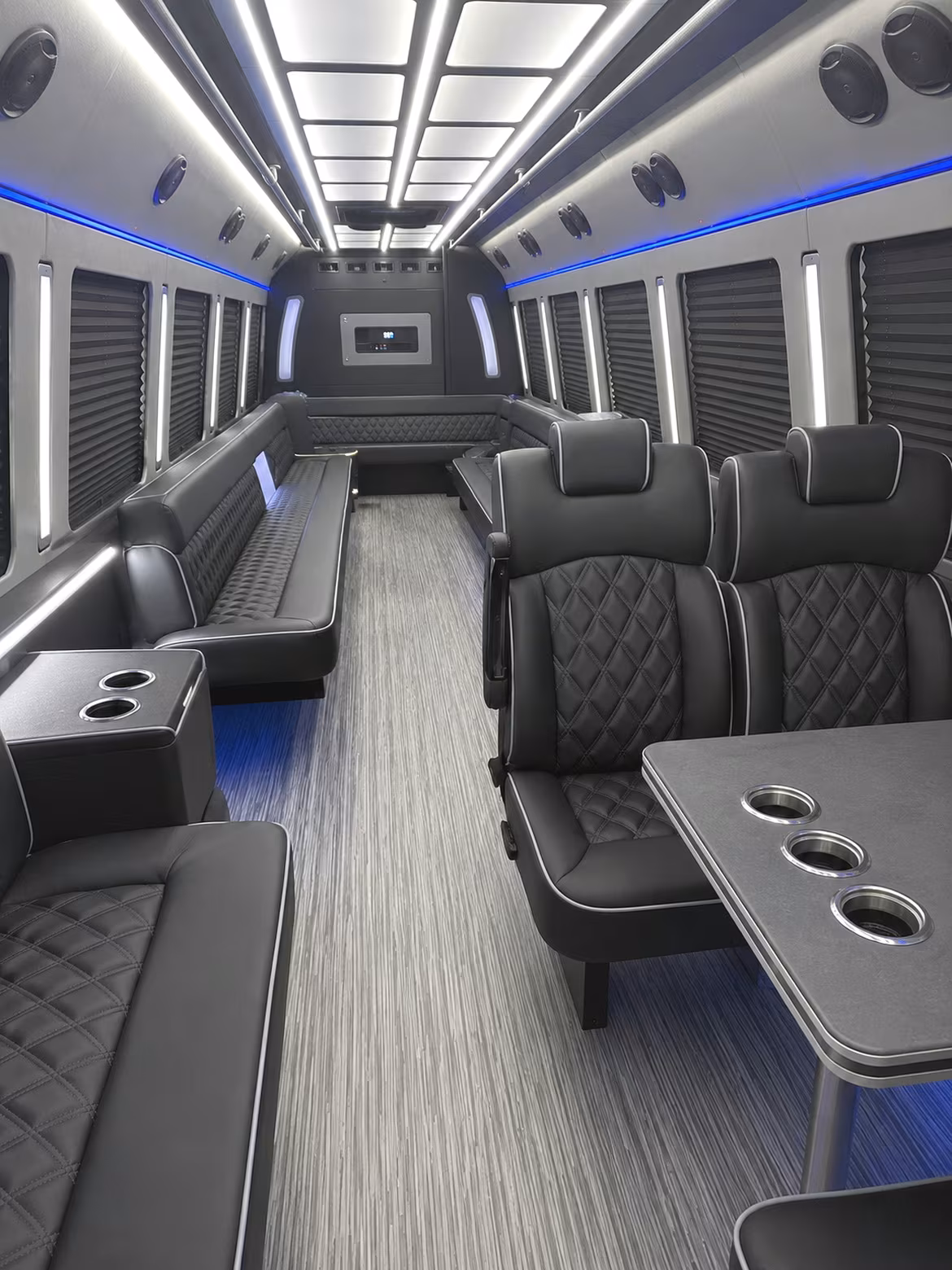 nampa 25 passenger party bus inside