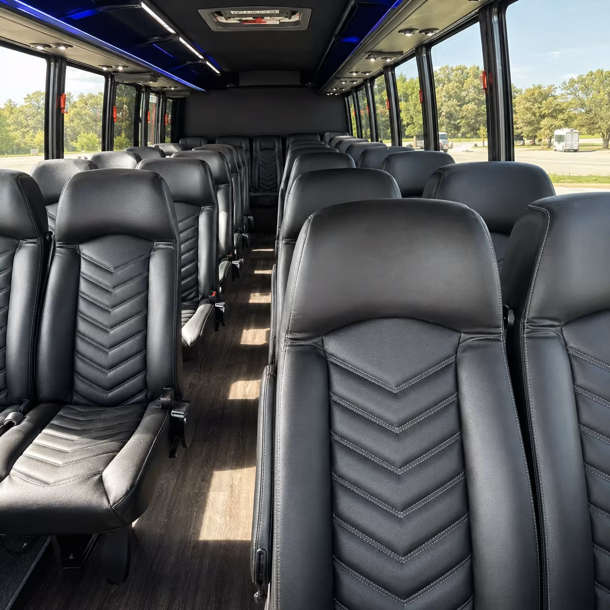 nampa 28 passenger minibus inside
