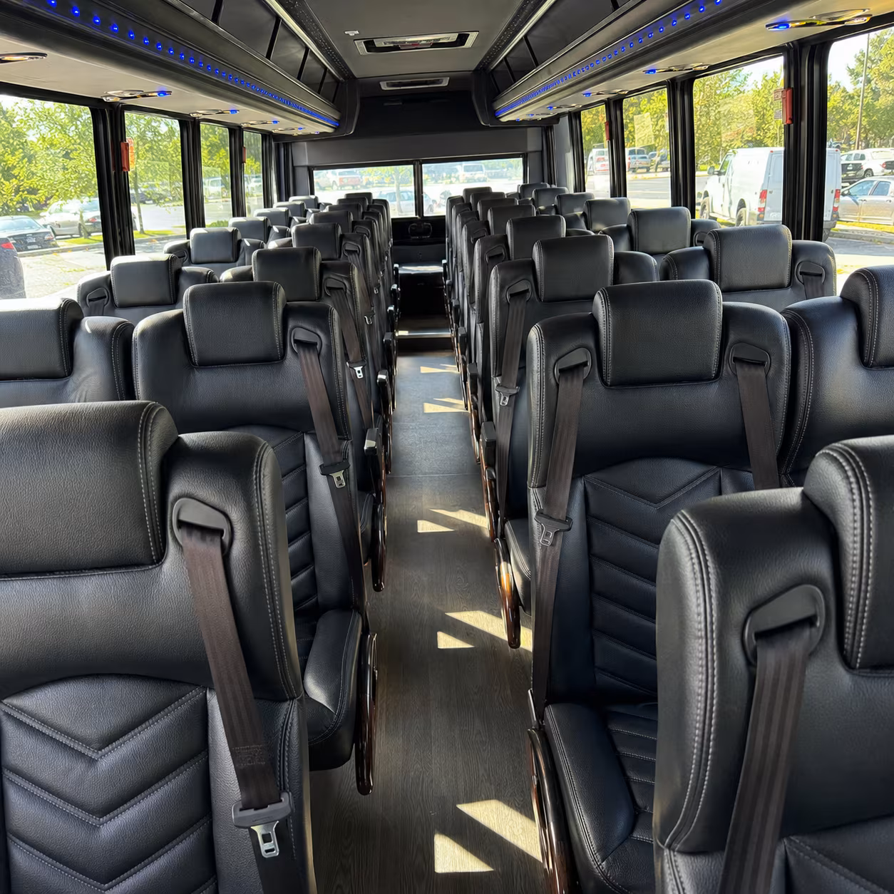 nampa 28 passenger minibus interior