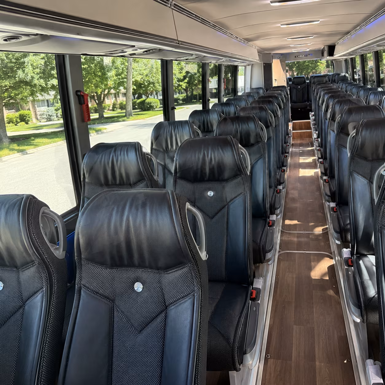 nampa 40 passenger charter bus inside