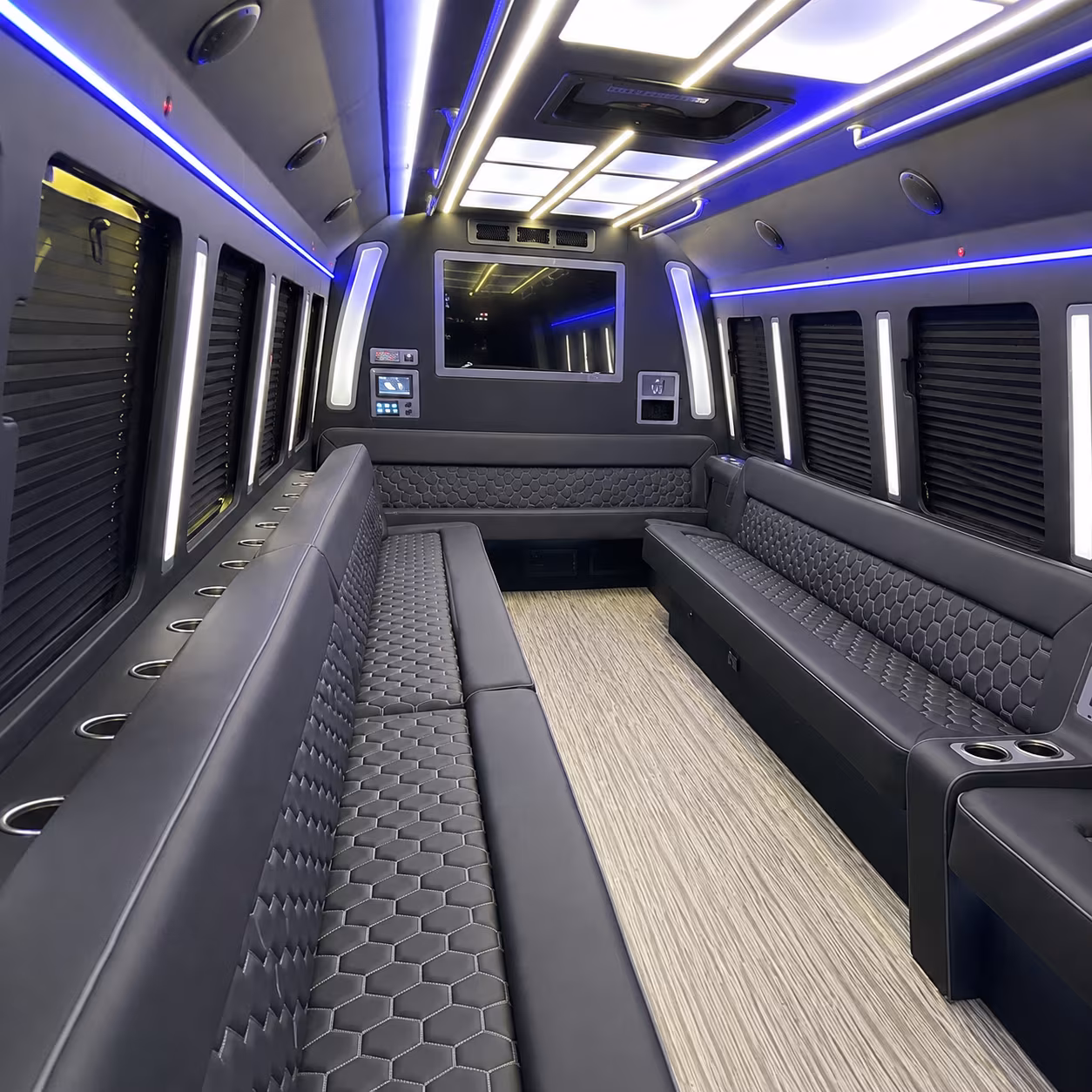 nampa 40 passenger party bus inside