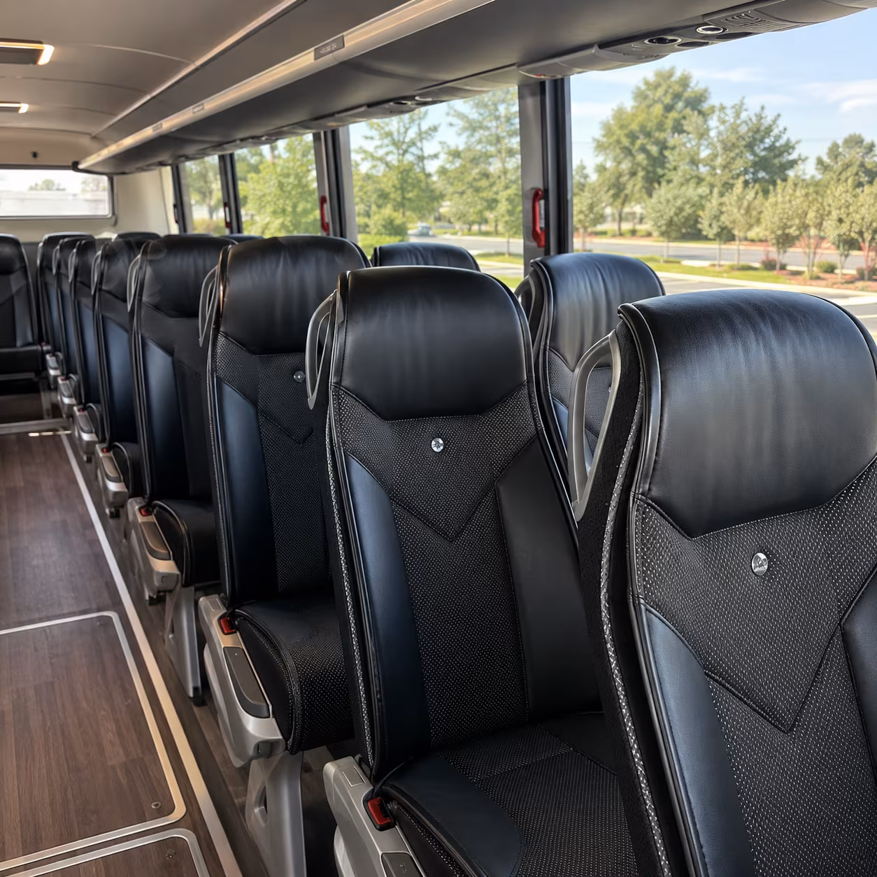nampa 45 passenger charter bus interior