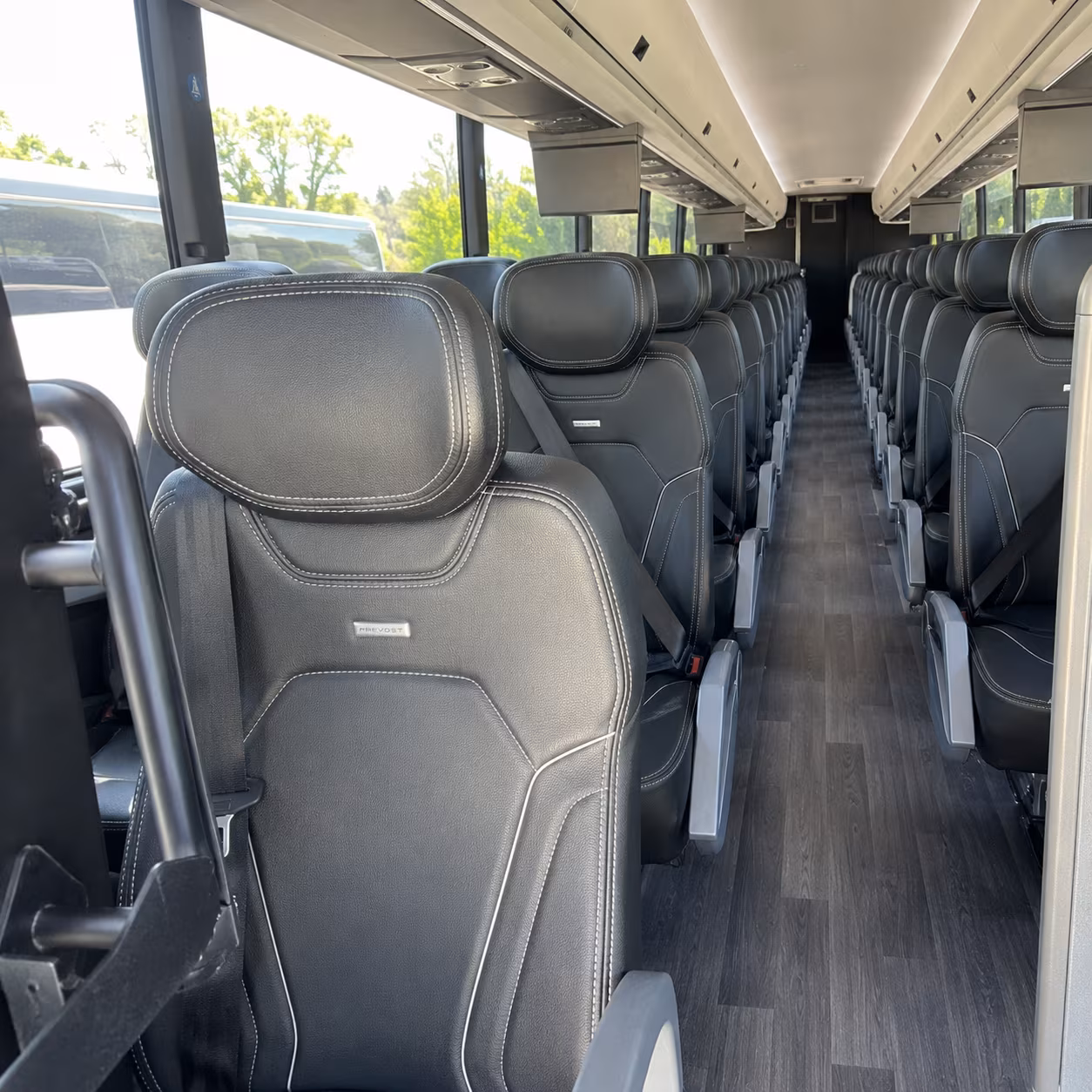 nampa 47 passenger charter bus interior