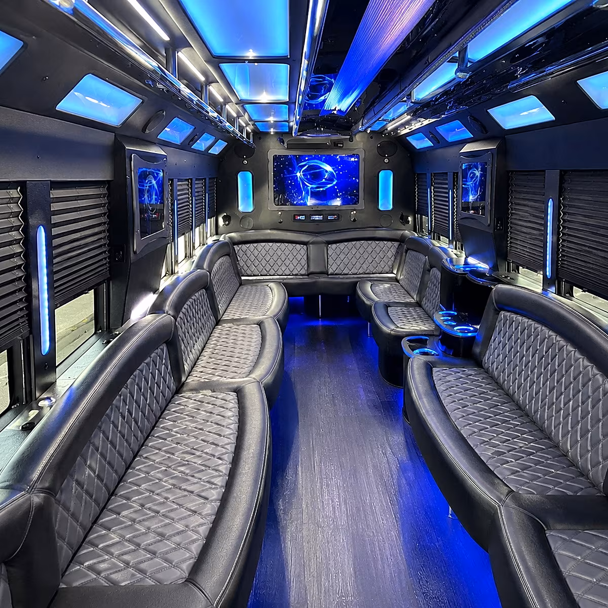 nampa 50 passenger party bus interior